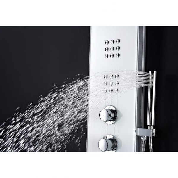 Anzzi Veld 64" Shower Panel System with Heavy Rain Shower in White SP-AZ048 - main